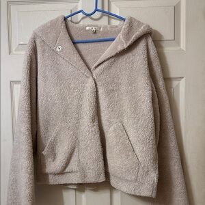Cozy Beige Hooded Jacket